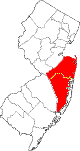 location of early Monmouth, NJ